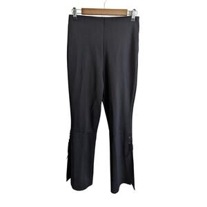 Vintage Y2K Girl Identity Girls Sz L Flare Leg Black Dress Pants Lace Sides